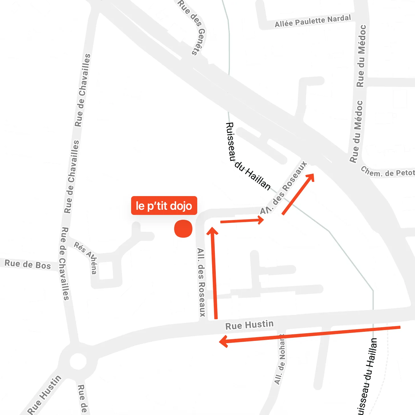 Plan d'accès au cabinet